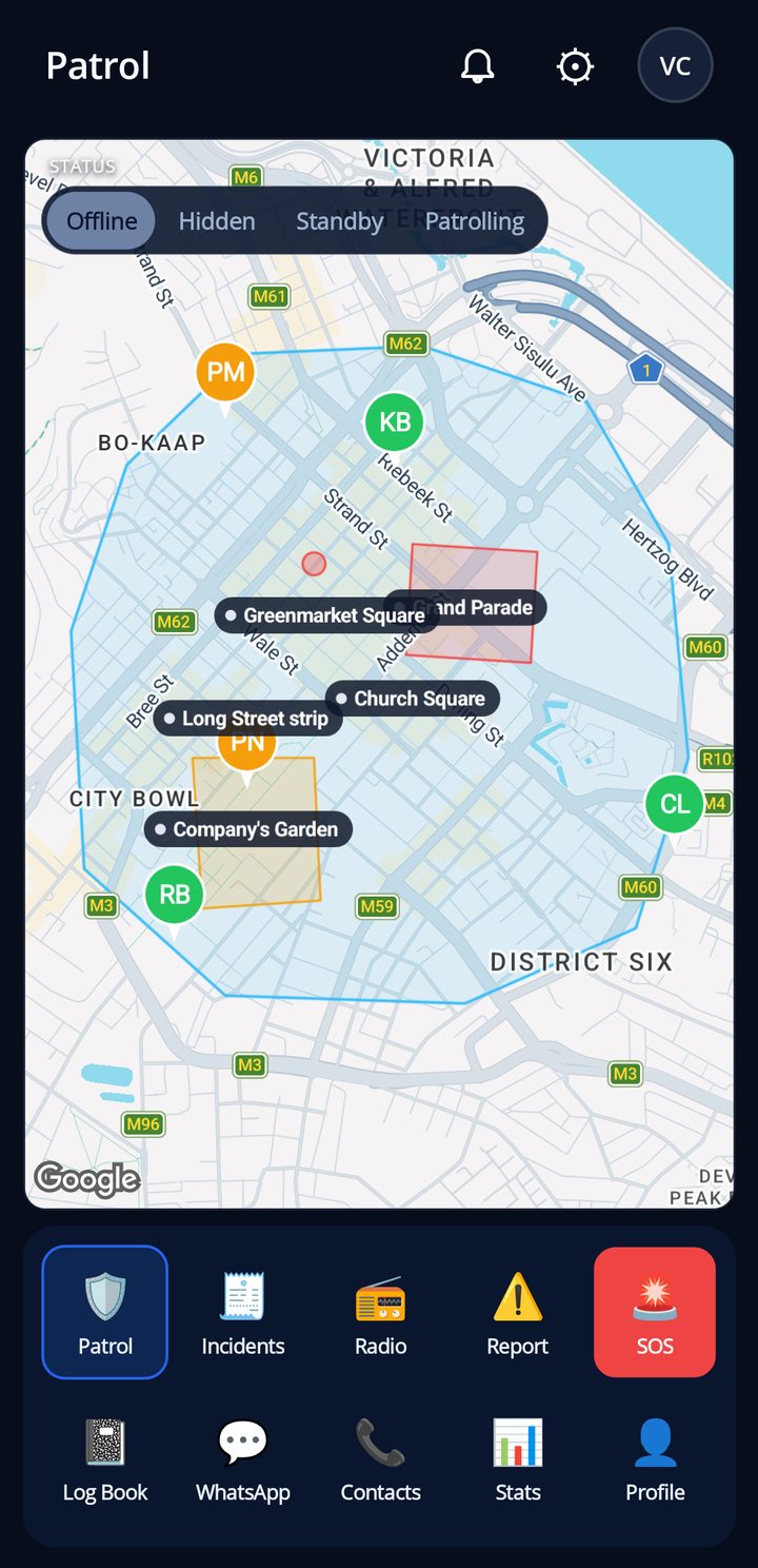 Patrol map